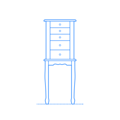 Furniture Jewelry Armoires Chilmark Jewelry Armoire Stencil Svg Design File, Free Vectors File